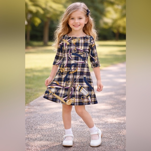 J. McLaughlin Other - EUC! J. McLaughlin Girls’ RARE Equestrian Motif Dress, sz 5